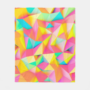 3D-Illustration - Farbige Low-Poly-Textur3d,abst Fleecedecke
