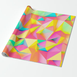 3D-Illustration - Farbige Low-Poly-Textur3d,abst Geschenkpapier