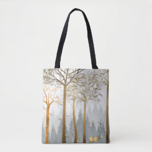 3D-Illustration, graue und goldene Konturen von Bä Tasche