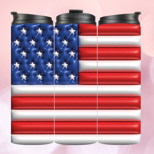 3D Inflated Tumbler - American Flag Design Thermosbecher (Von Creator hochgeladen)