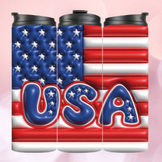 3D Inflect Tumbler - Flag USA Thermosbecher