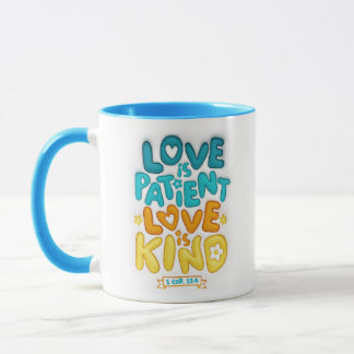 3D Inflierte Liebe ist geduldig, Liebe ist irgendw Tasse