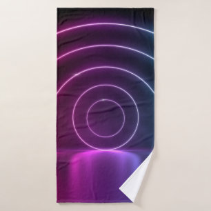 3d ing des lignes brillantes du portail de cercle 