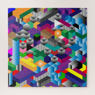 3D Isometrische Kuben, Geometrisch Nahtlos.