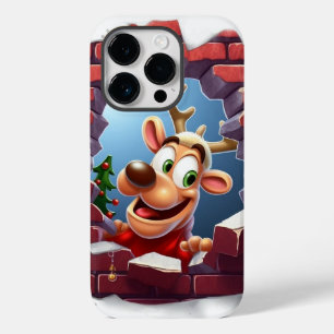 3D Jolly Reindeer Case-Mate iPhone 14 Pro Hülle