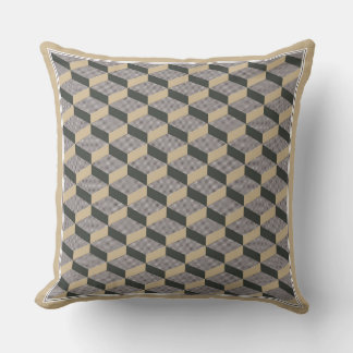 3D-Kacheln Beige-Design-Wurfkissen Kissen