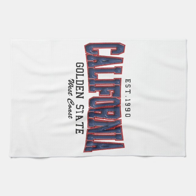 3D Kalifornien Geschirrtuch (Horizontal)