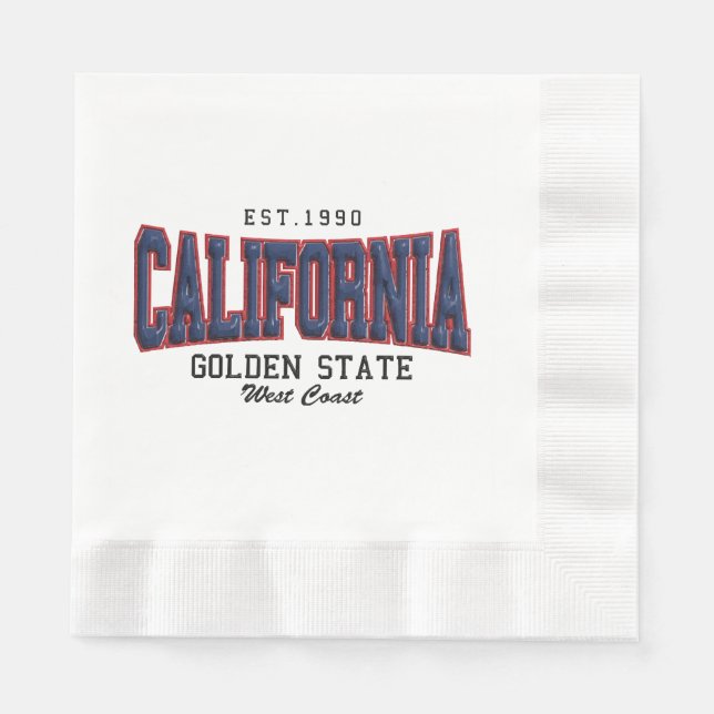 3D Kalifornien Serviette (Vorderseite)