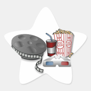 3D-Kino Stern-Aufkleber