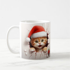 3D Kitten Weihnachten Kaffeetasse