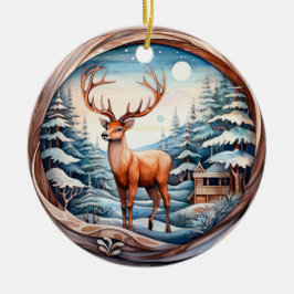 3D-KLASSIKER CHRISTMAS VINTAG DECKE KERAMIK ORNAMENT