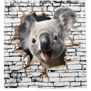 3D Koala Mauer - Museo Cantonale d'Arte Duschvorhang