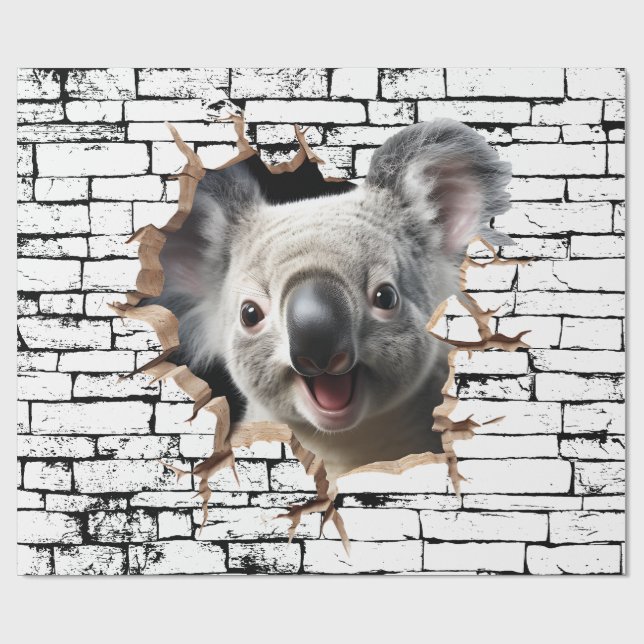 3D Koala Mauer - Museo Cantonale d'Arte Geschenkpapier (Flach)
