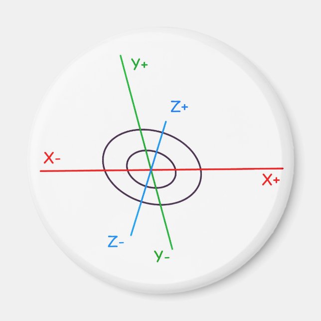 3D-Koordinatenkreuz Magnet (Vorne)