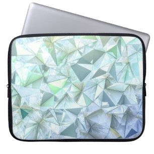 3D Kristalldreieck, Illustrative Darstellung. Laptopschutzhülle