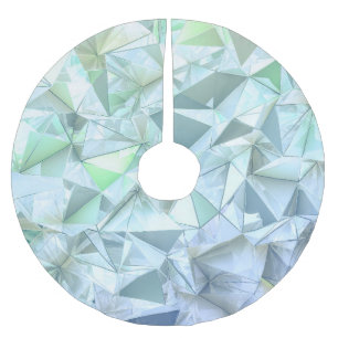 3D Kristalldreieck, Illustrative Darstellung. Polyester Weihnachtsbaumdecke