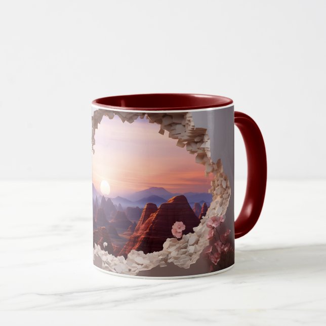 3D Landscape Tasse Wrap Sublimierung Tasse (VorderseiteRechts)