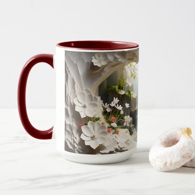 3D Landscape Tasse Wrap Sublimierung Tasse (Mit Donut)