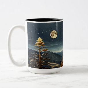 3D Landschaftliche Moonlit Night Forest Tasse   Vo