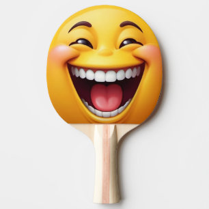 3D Laughing Yellow Emoji Ping Pong Paddle Tischtennis Schläger