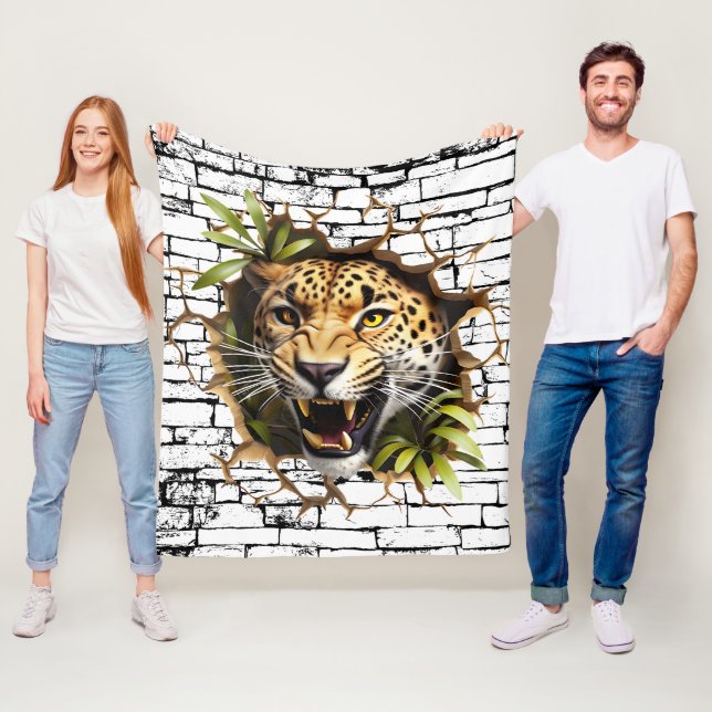 3D Leopard Mendrisiotto Fleecedecke (Beispiel)