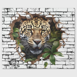 3D Leopard Mendrisiotto Geschenkpapier