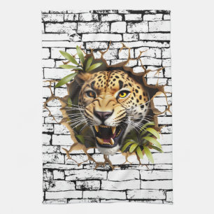 3D Leopard Mendrisiotto Geschirrtuch