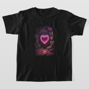 3D leuchtendes Herz tief drinnen T-Shirt
