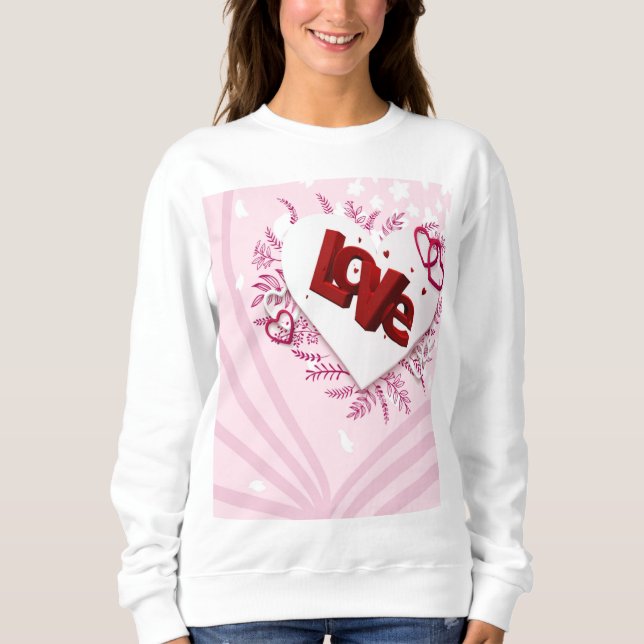 3D-Liebe Sweatshirt (Vorderseite)