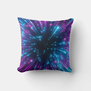3d, lila Feuerwerk, Urknall, Galaxie, abstrakt c Kissen
