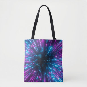 3d, lila Feuerwerk, Urknall, Galaxie, abstrakt c Tasche