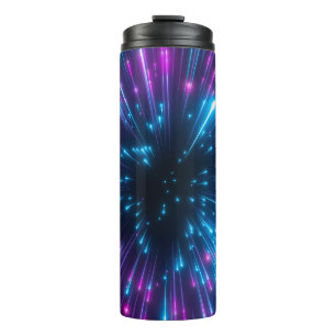 3d, lila Feuerwerk, Urknall, Galaxie, abstrakt c Thermosbecher