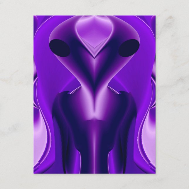 3D Lila Regenbogenträume , Alien Begleitkarte (Vorderseite)