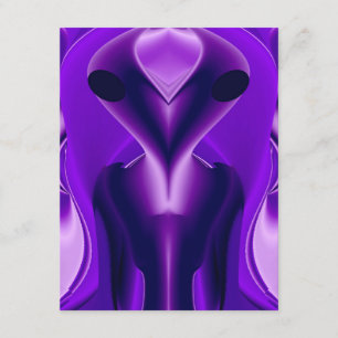 3D Lila Regenbogenträume , Alien Begleitkarte