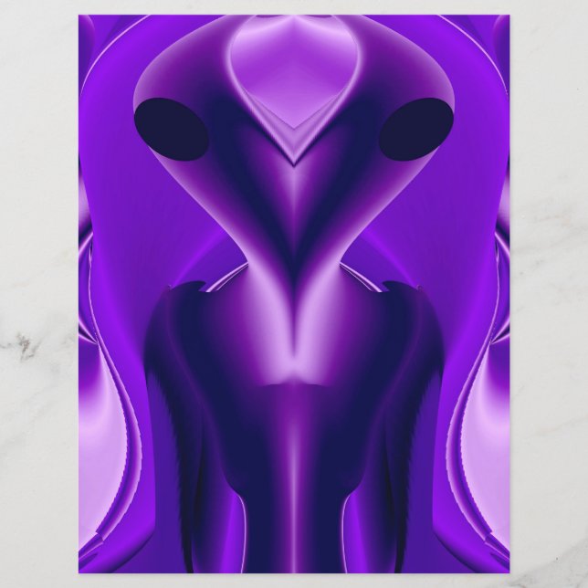 3D Lila Regenbogenträume , Alien Flyer (Vorne)