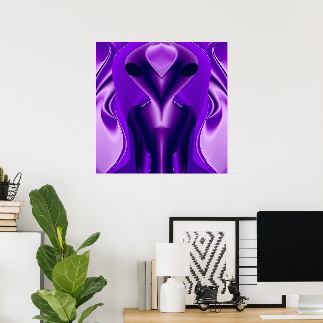 3D Lila Regenbogenträume , Alien Poster (Heimbüro)