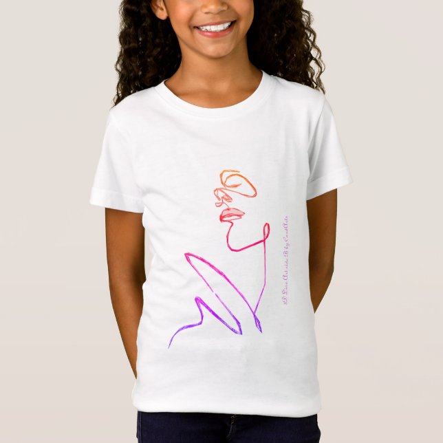 3D Line Art Side B - Artist - CardArts T-Shirt (Vorderseite)