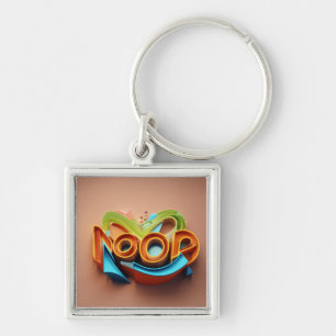 3D-Logo-Design von Fierce "Noor" Schlüsselanhänger
