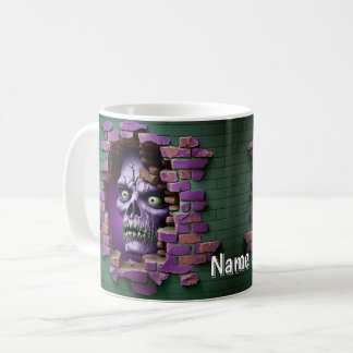 3D-Look-Wand-Breakout Beängstigend Zombie Kaffeetasse
