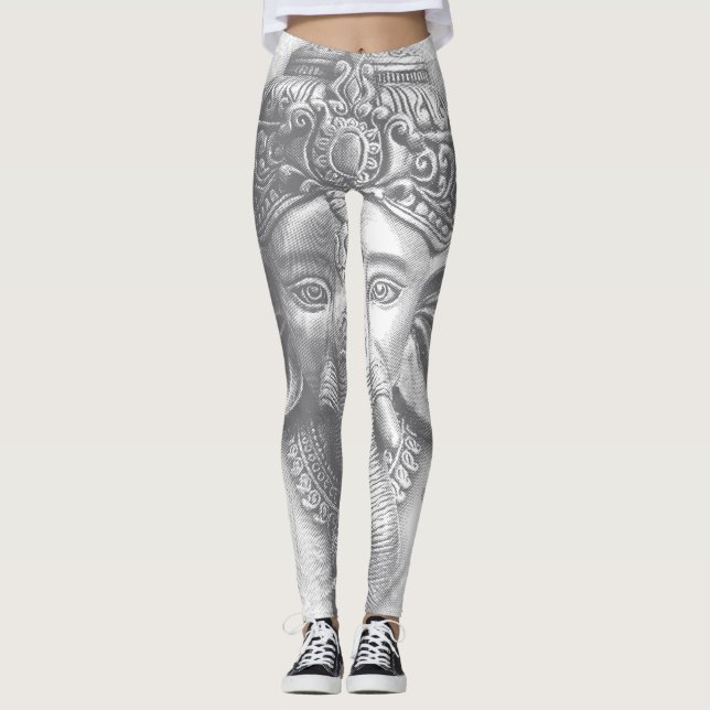 3d Lord Ganesha - Om Leggings (Vorderseite)