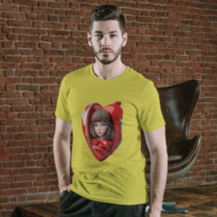 3D Lovely Girl T - Shirt