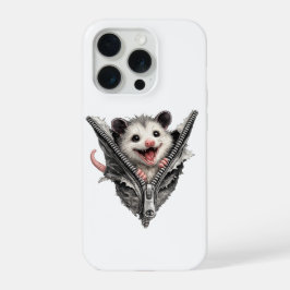 3D Lustiges Opossum in Reißverschlusstasche iPhone 15 Pro Hülle