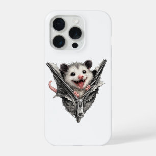 3D Lustiges Opossum in Reißverschlusstasche iPhone 15 Pro Hülle