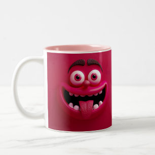 3D-Magentuch, albernes, lachhaftes 3D-Magentuch-Gr Zweifarbige Tasse
