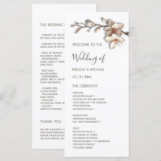 3D-Magnolienblüten-Hochzeit Programm