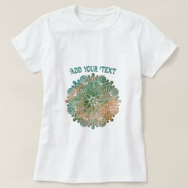 3D Mandala Meditation Yoga farbiger Hintergrund T-Shirt