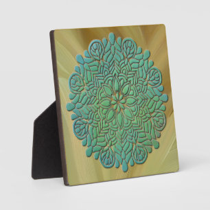 3D-Mandala-Meditations-Yoga-farbenfroher Hintergru Fotoplatte