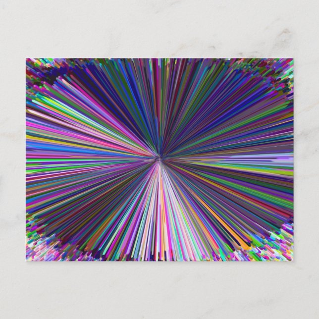 3D Maßkunde Abstrakt Postkarte (Vorderseite)