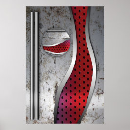 3D Metal strukturierte Kunst Poster