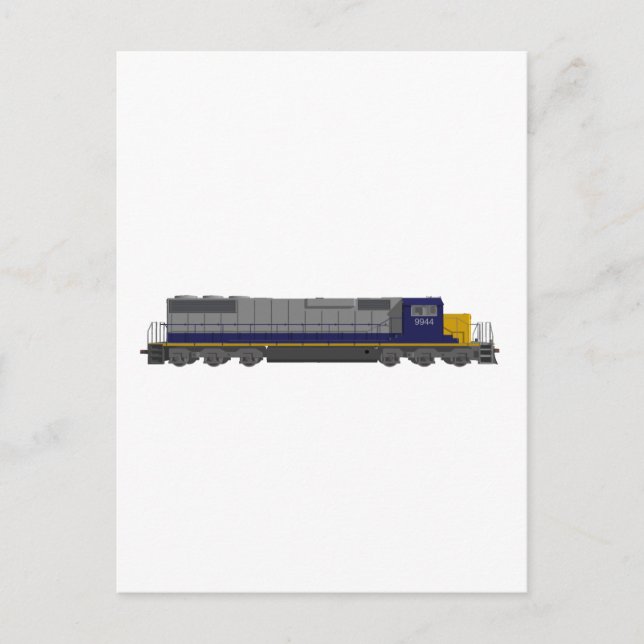 3D-Modell: Motor: Eisenbahn: Postkarte (Vorderseite)